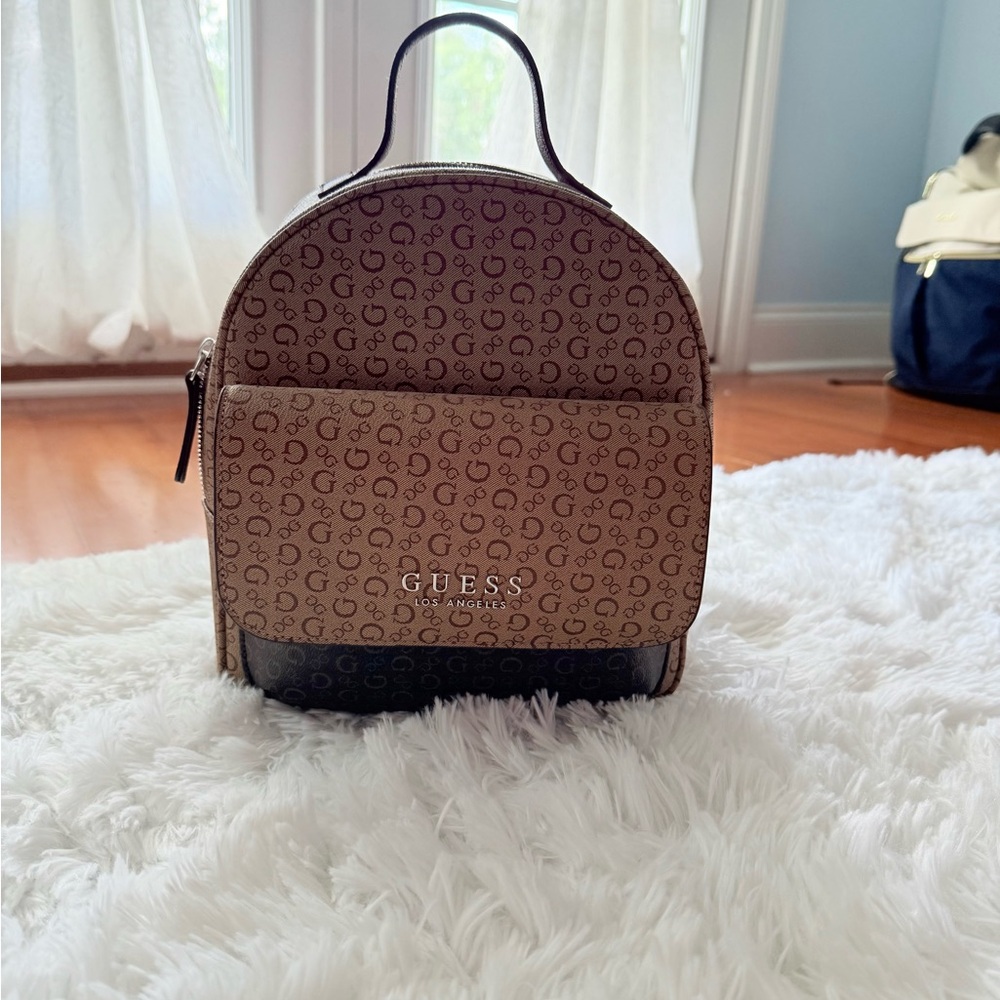 Guess Logo Patterned Backpack - image 1